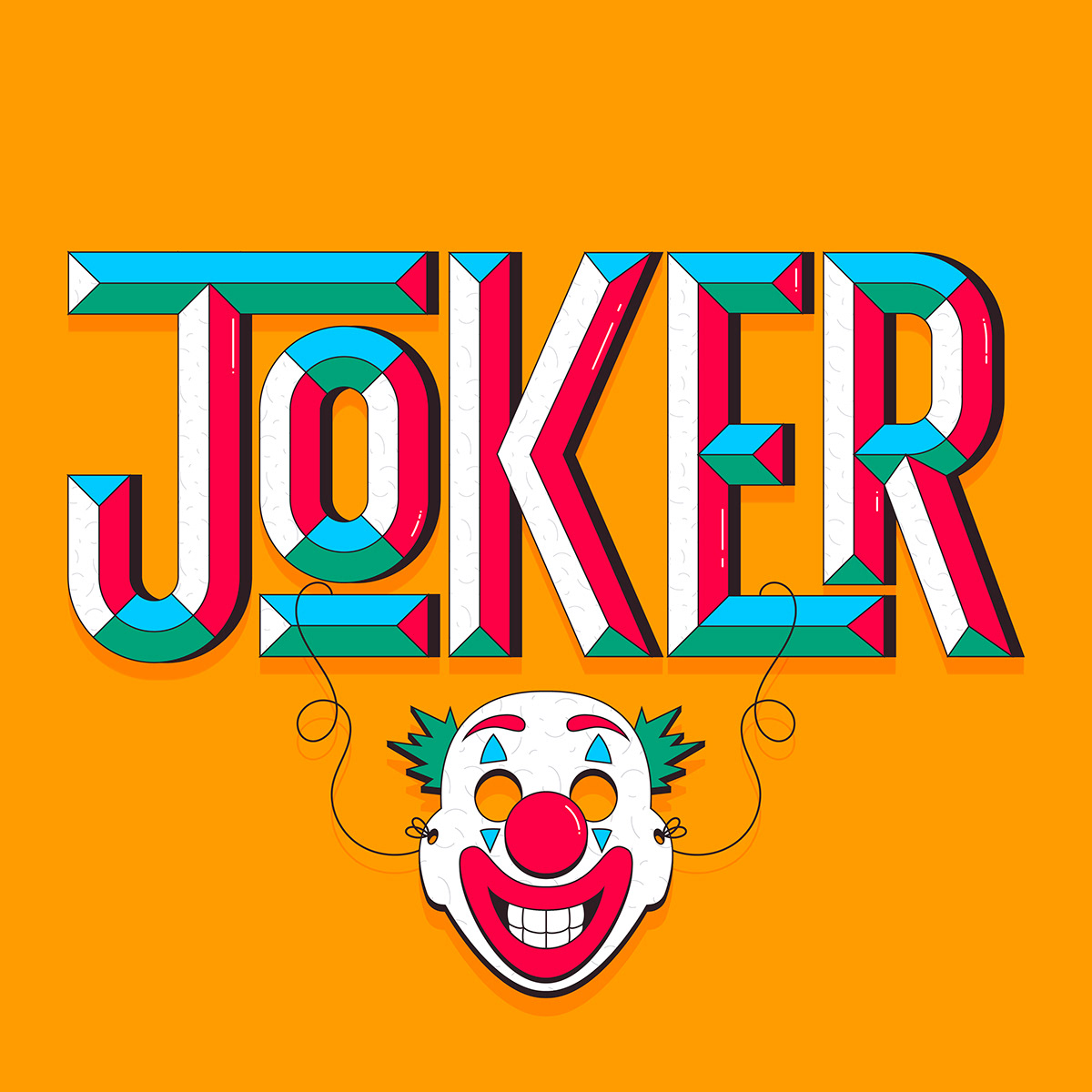 graphic design  lettering motion animation  joker 3D Halloween icons Character Patterns