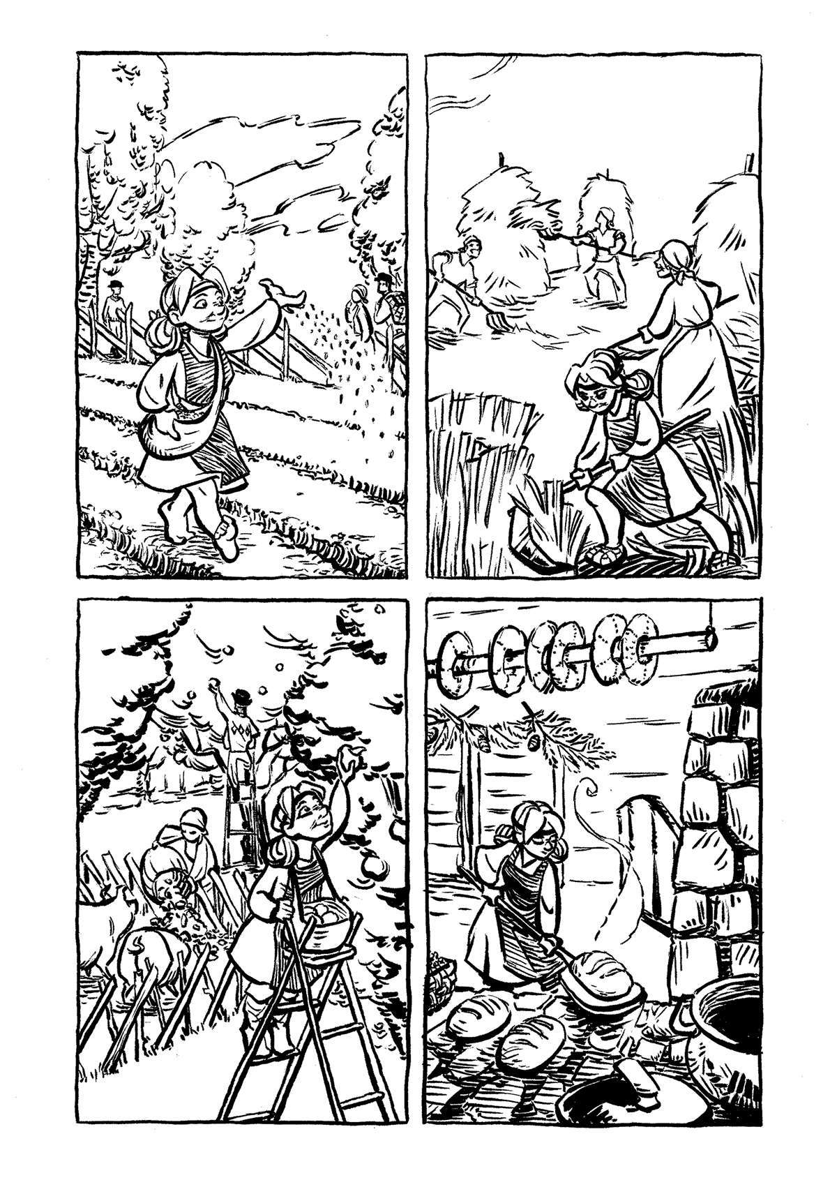 comics humour folk tales black and white all ages