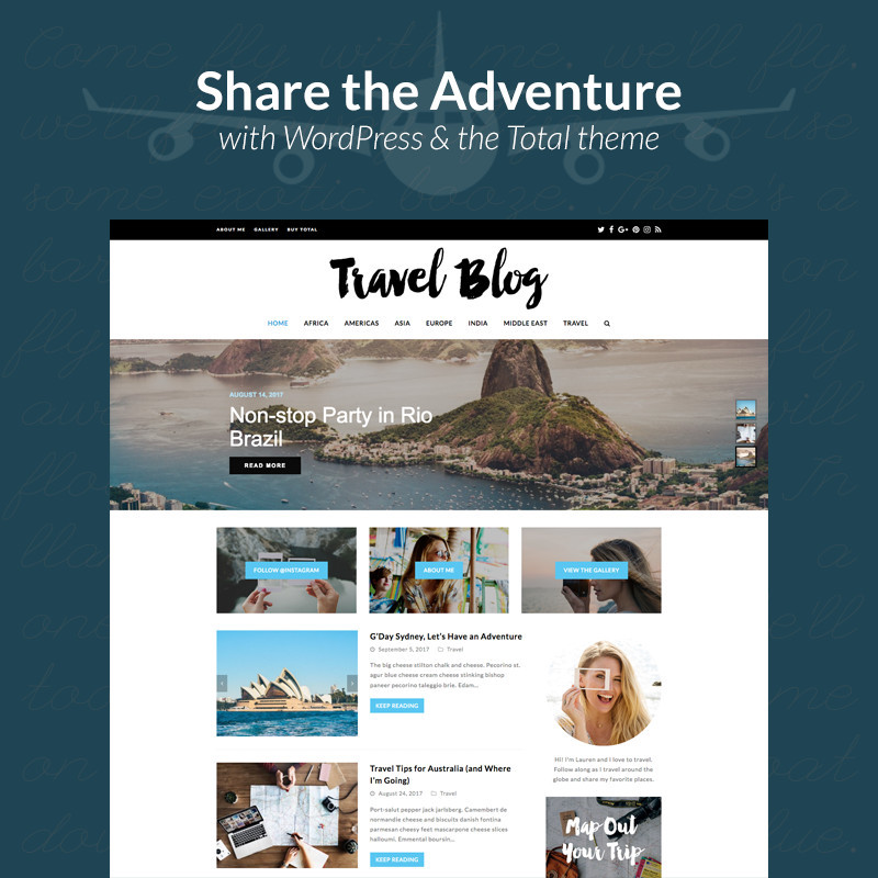 travel blog design