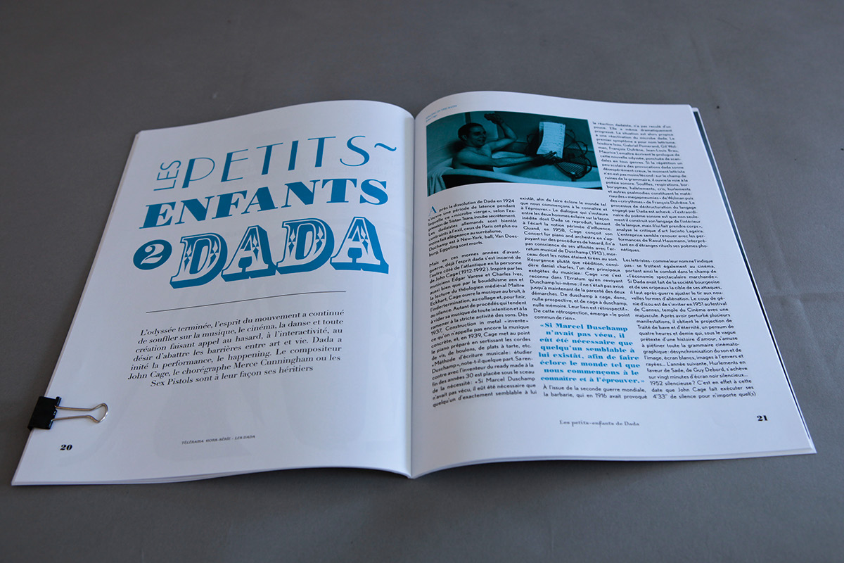 Adobe Portfolio ecv  edition  editorial  Magazine  Typographie Dada telerama