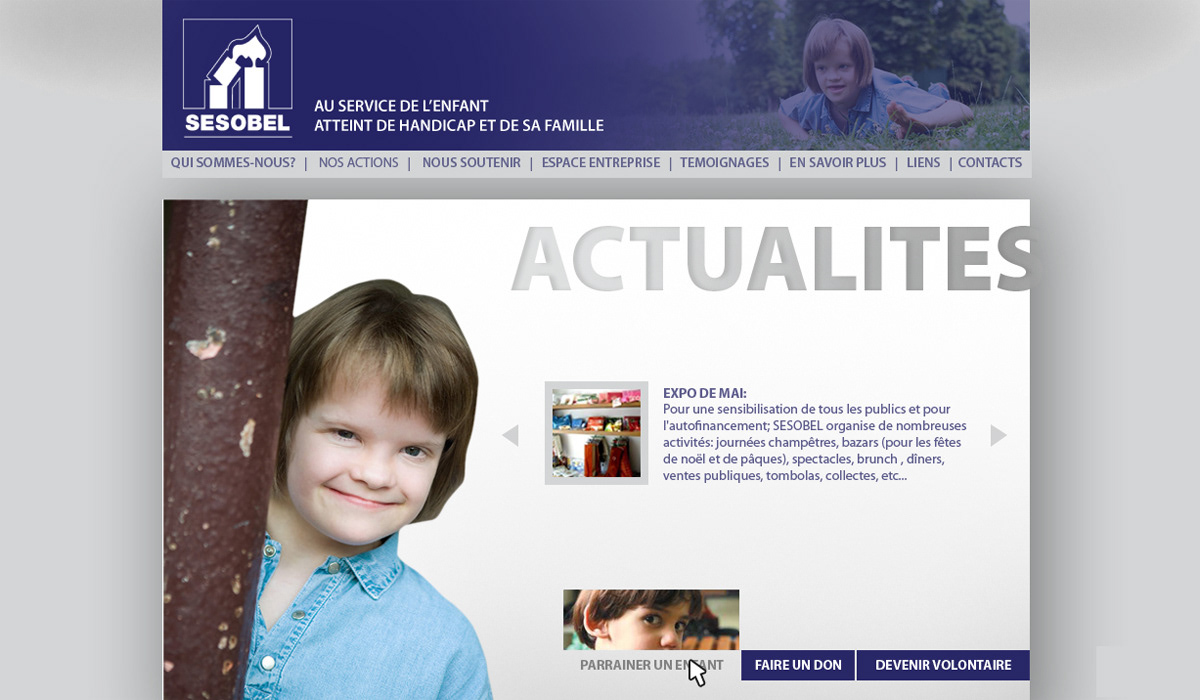 charity volunteer handicapped Website simple Layout