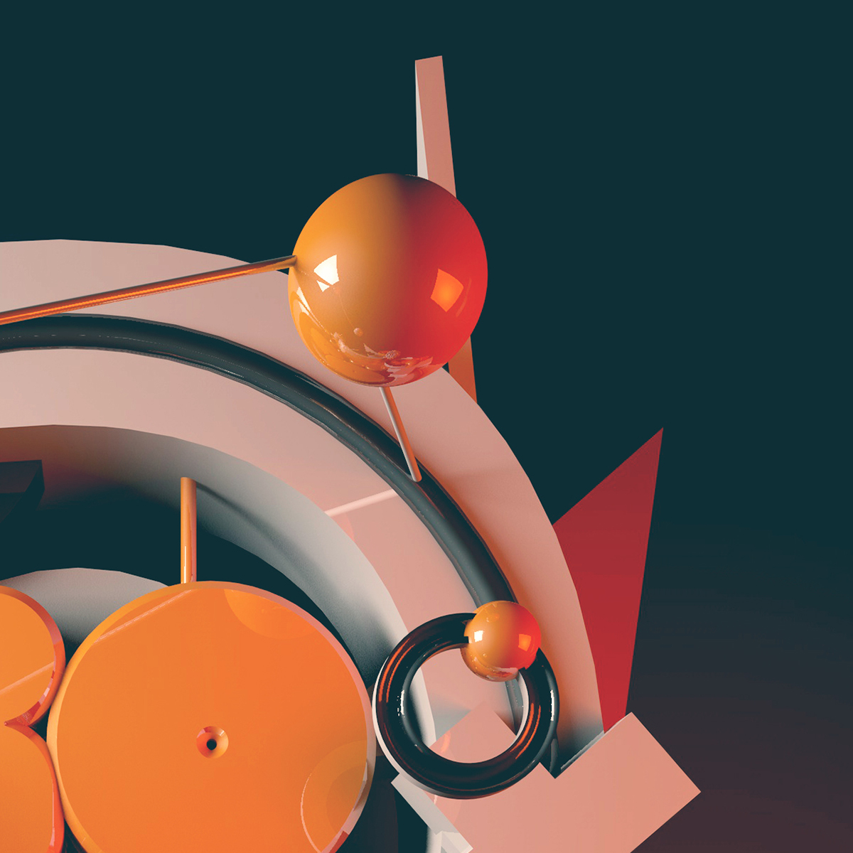 3D type val orange vray spheres