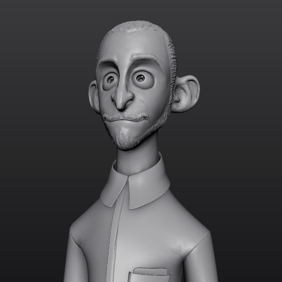 Sculpt man Character blender 3D digital animation  concept art Render