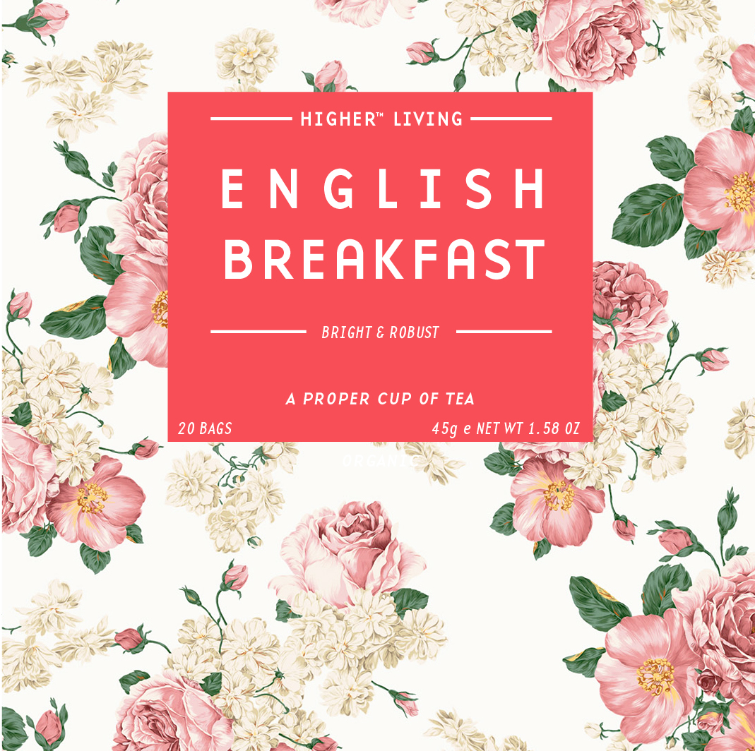 rose tea redesign Pack English breakfast pattern vintage Mockup