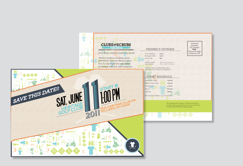 save the date print graphic design  mailer