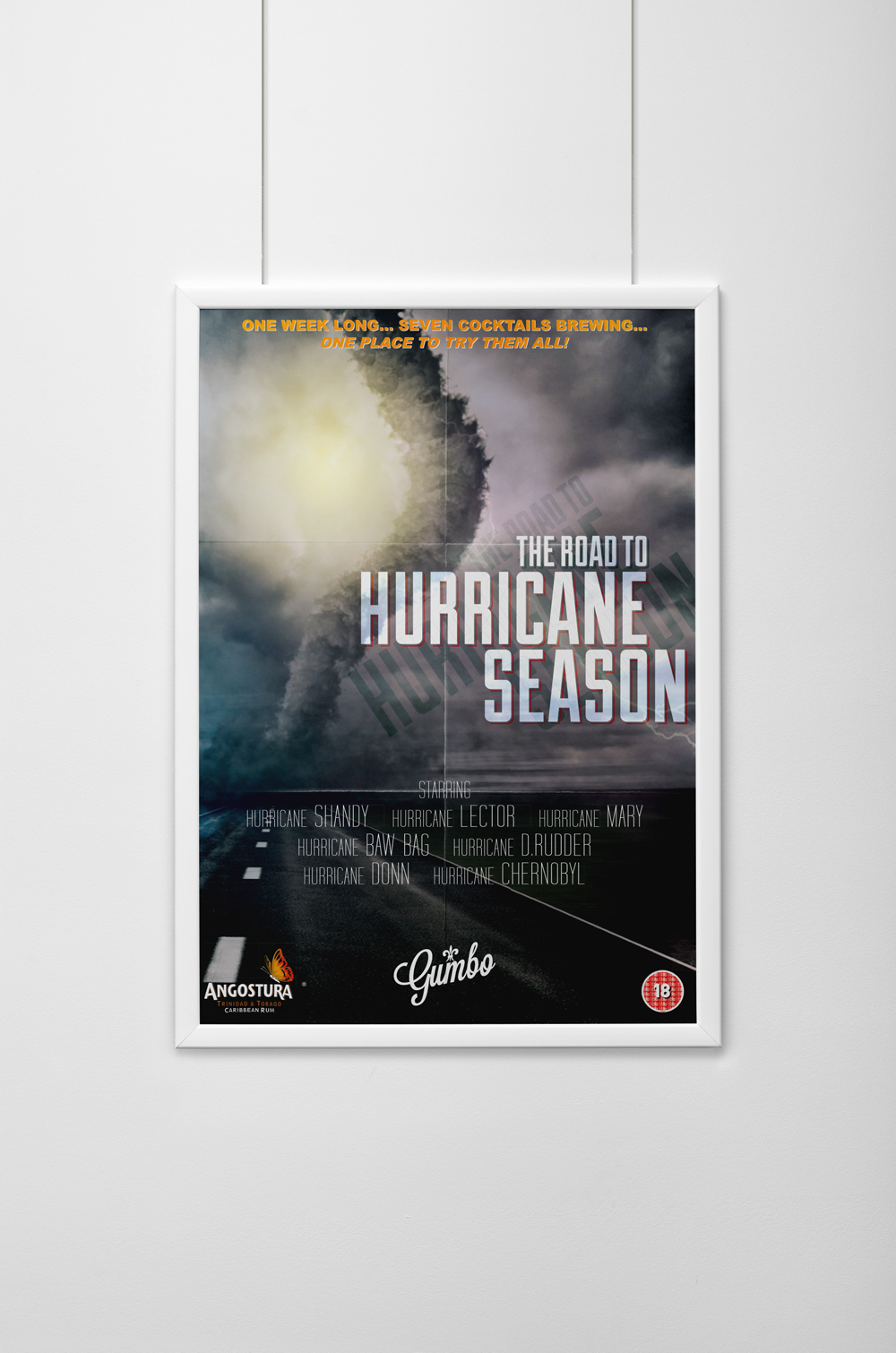 gumbo hurricane season Drinks Menu Promotion poster flyer glasgow scotland