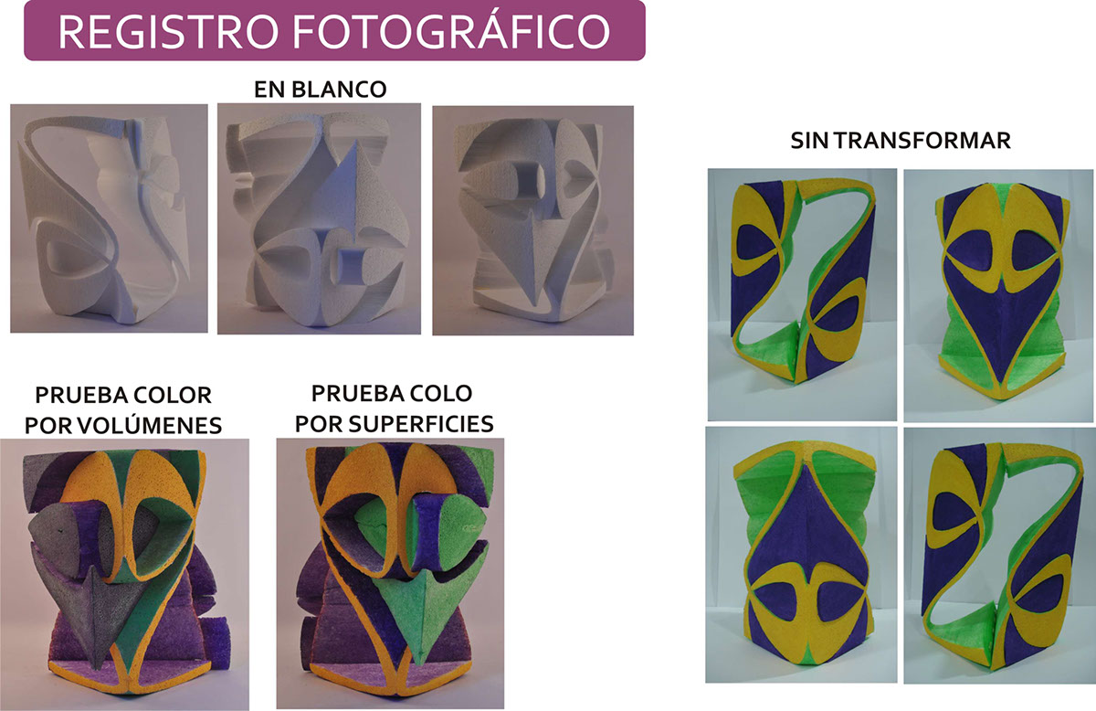 Maqueta morfologia Bianchi Lastra Morfología especial 0-1-2 maquetización telgopor Impresión 3D corte laser madera