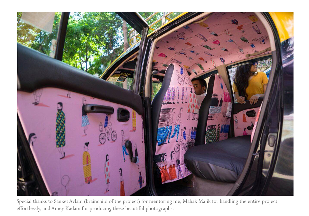 taxifabric MUMBAI India graphic design illustrating taxi fabric Clothing Style streetstyle pink Kickstarter funding colours