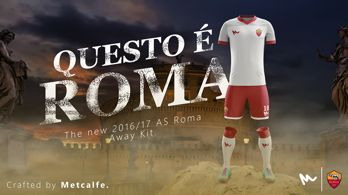 as roma roma Serie A football sport soccer Kit Design concept kit Football kit