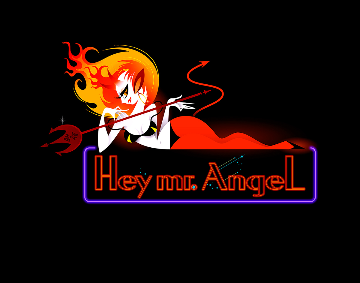 Adobe Portfolio angel devil red she-devil costume Halloween girl woman
