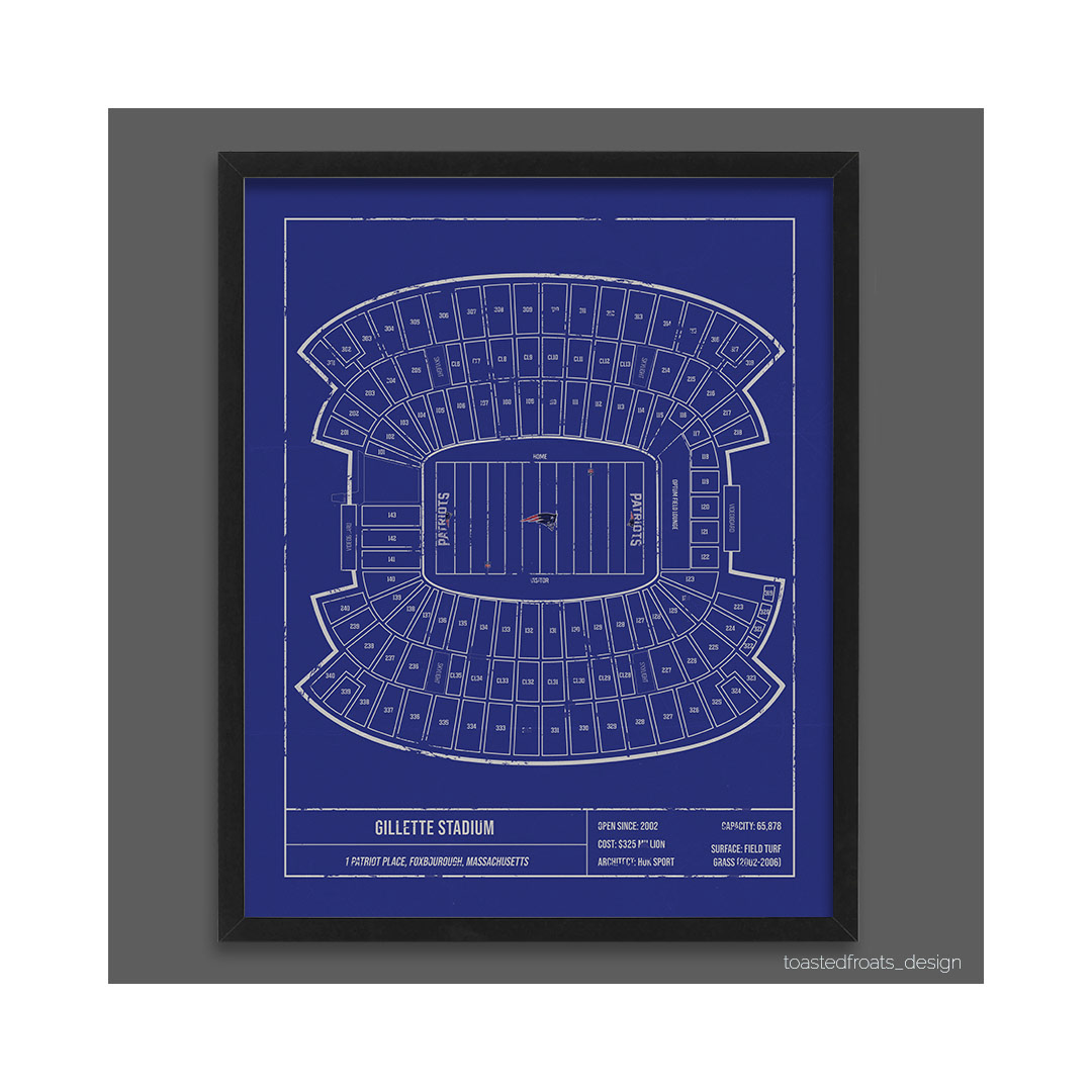Blueprint ILLUSTRATION  Patriots sports stadium