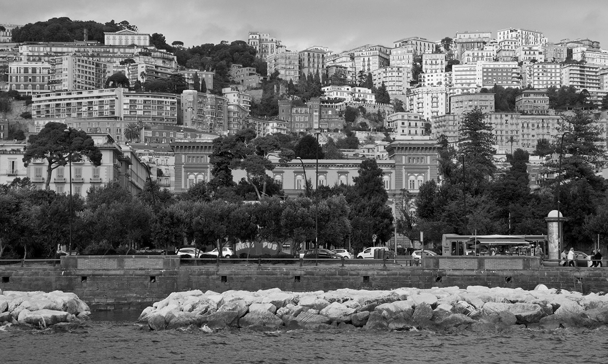 Naples black White city NAPOLI sea people Landscape Urban Street