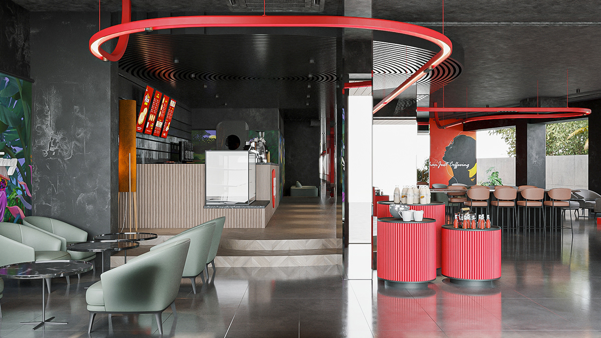 interior design  cafe Coffee architecture