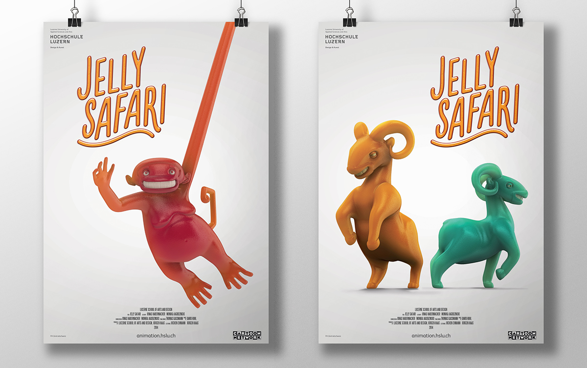 jelly safari 3D monkey bighornsheep cartoon network