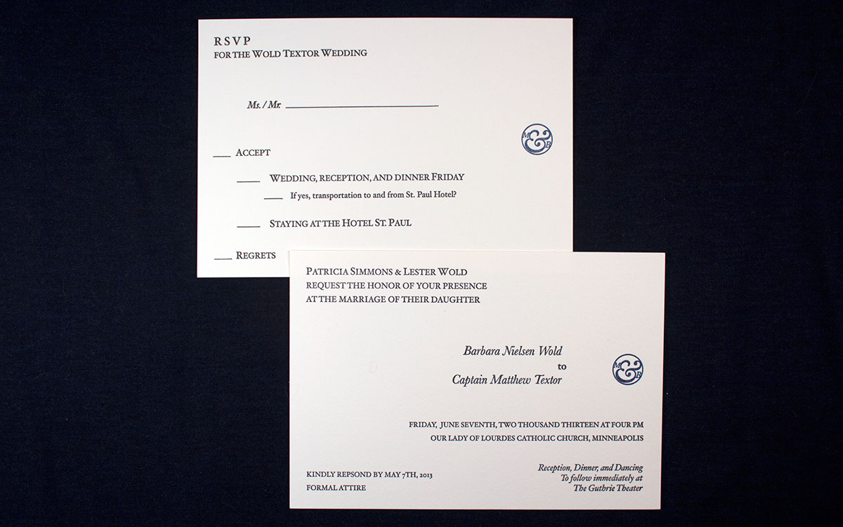 wedding Invitation envelope monogram minneapolis st. paul Layout Design