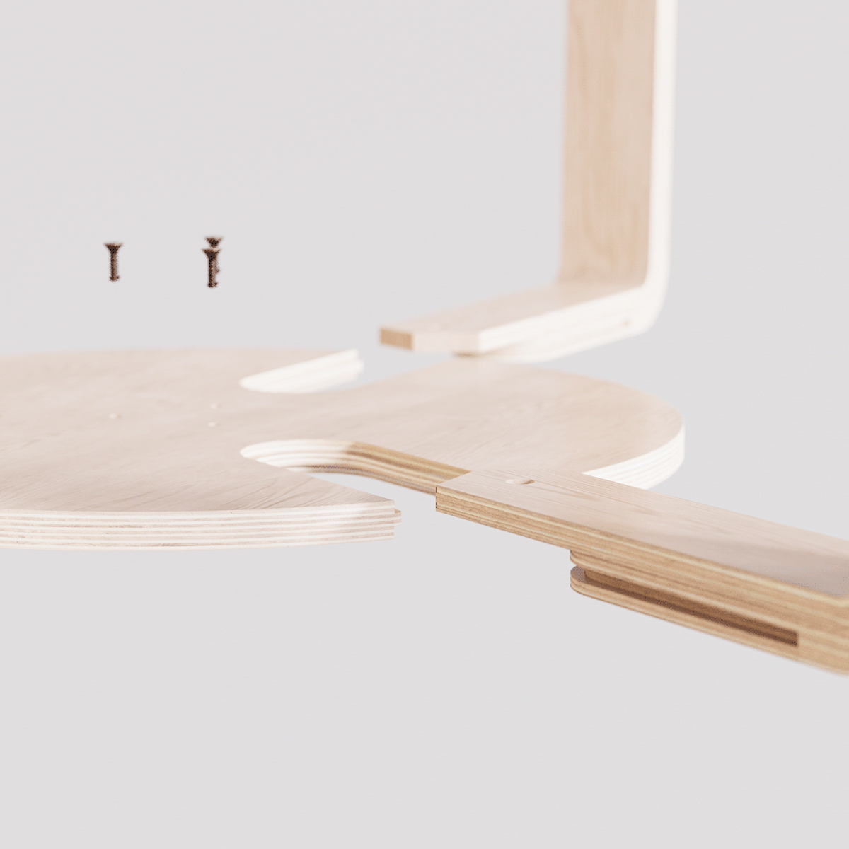design furniture product design  Render stool visualization wood CGI designer Packaging