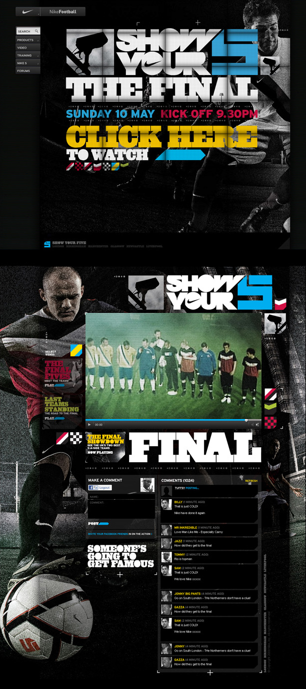 Nike football show your five sports CCTV UK digital ball five a side moxxo akqa camera Street campaign