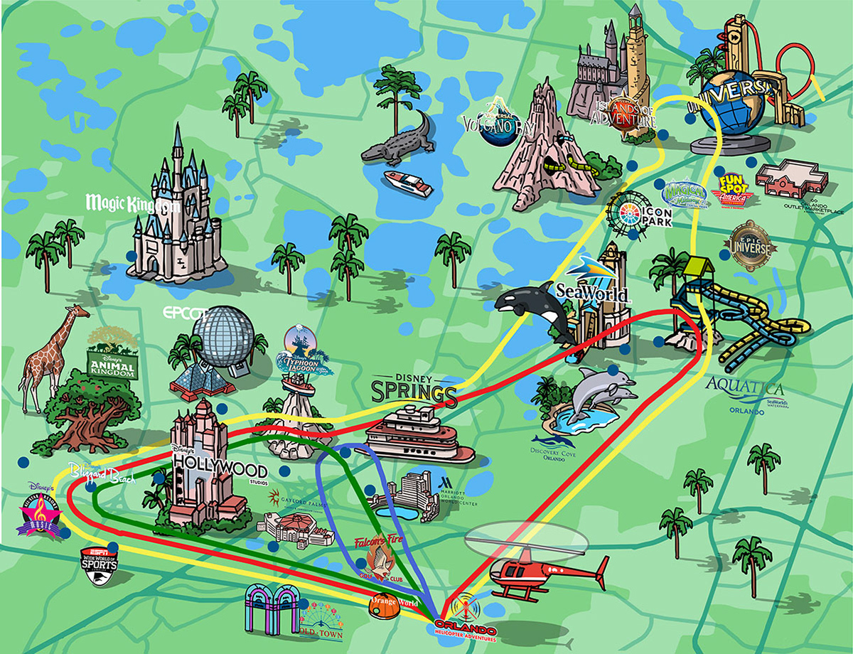 map illustration maps map design cartography Street Map city map Florida map theme park illustration theme park map ILLUSTRATION 
