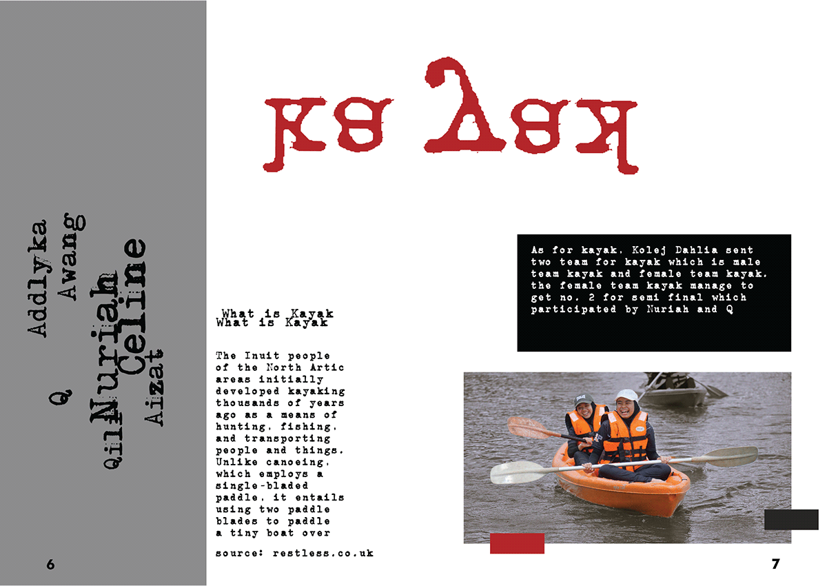 booklet design memories black and white Grunge Design David Carson Inspired Graphic Design Production saddle stitch kayaking