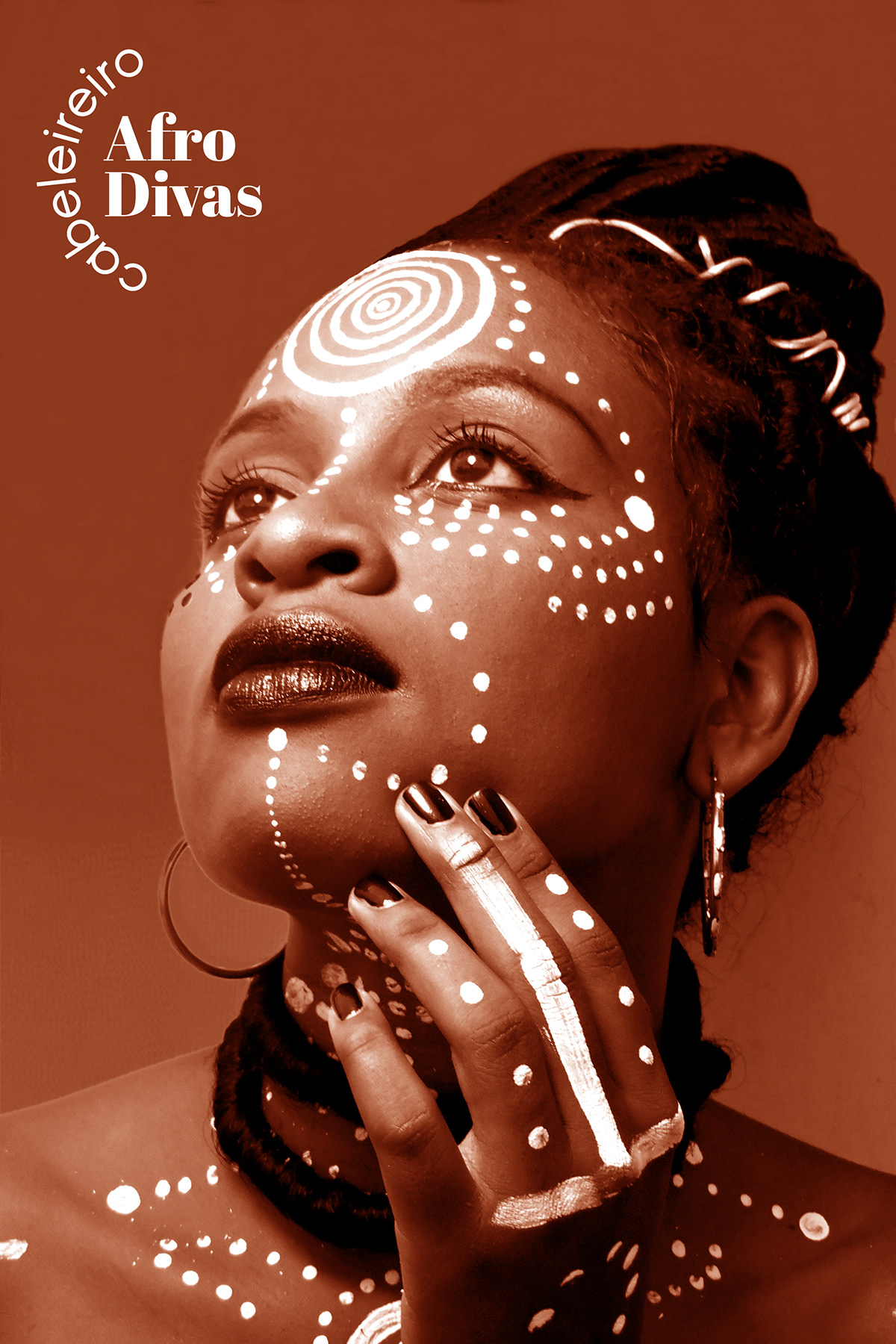 africanpattern afro divas brand Brand Design branding  cabeleireiro pattern Patterns visual identity WarmColors