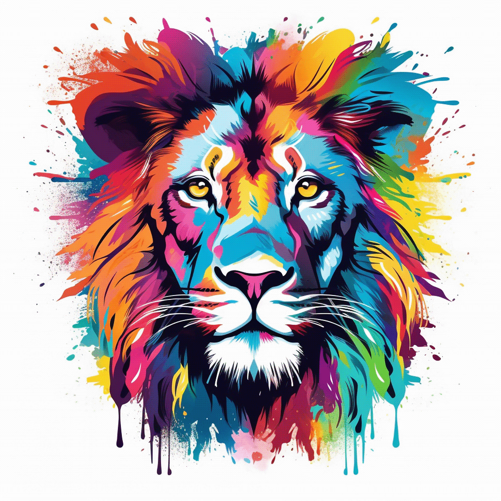 lion Lions animals Drawing  Digital Art  ILLUSTRATION  artwork digital illustration adobe illustrator Graphic Designer