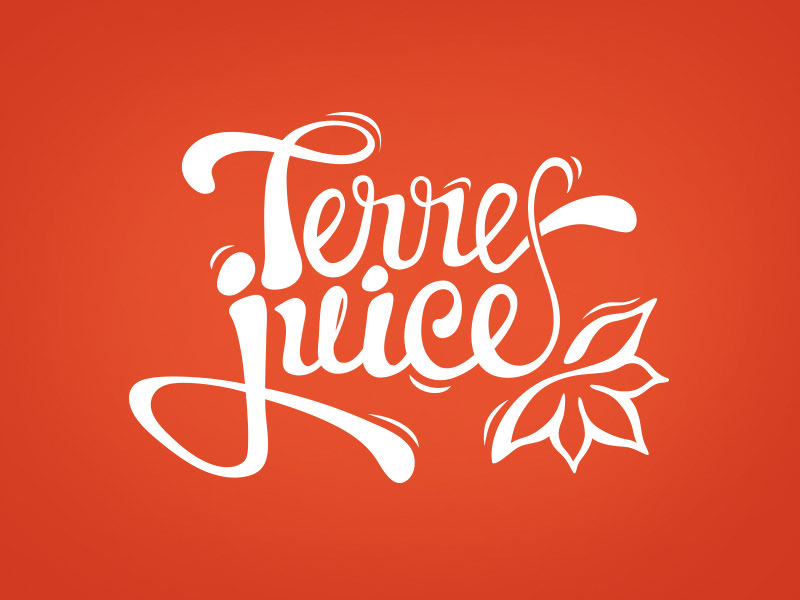 terre juice logo Handwrite logo domekoto