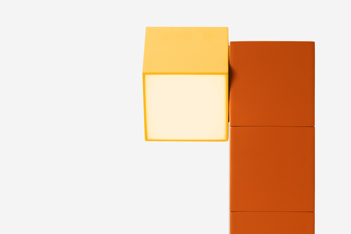 industrial design  Lighting Design  Lamp 3d printing geometric minimal yellow orange product design  joy