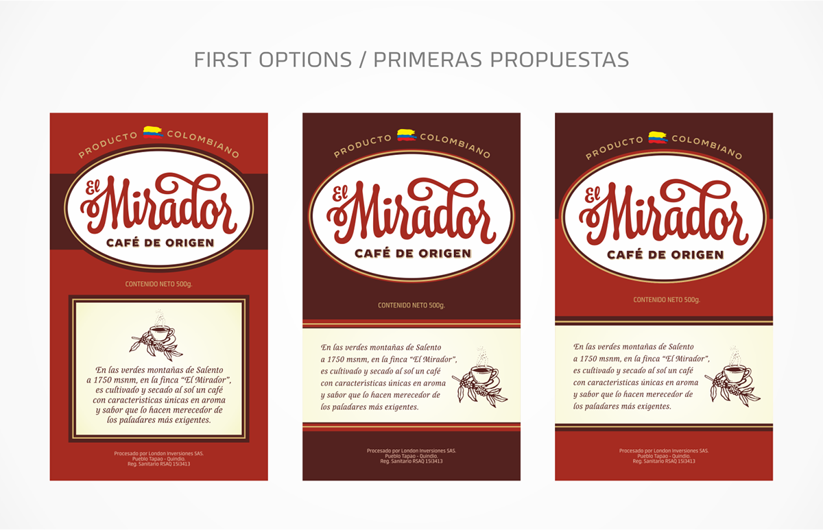 coffe Label colombia lettering Swashes