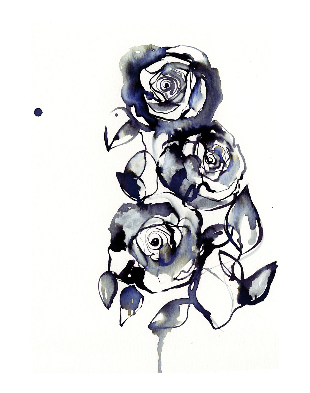 Botanicals Bouquet feminine florals Flowers hand drawn Hand Painted inky perfume watercolour flowers