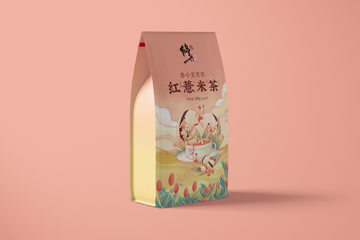 包装 张艺彬 插画 薏米 袋泡茶