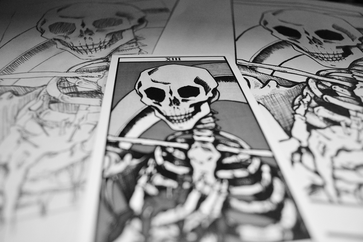 ilustration  redo redesign tarot cards la muerte death Muerte ilustracion marsella