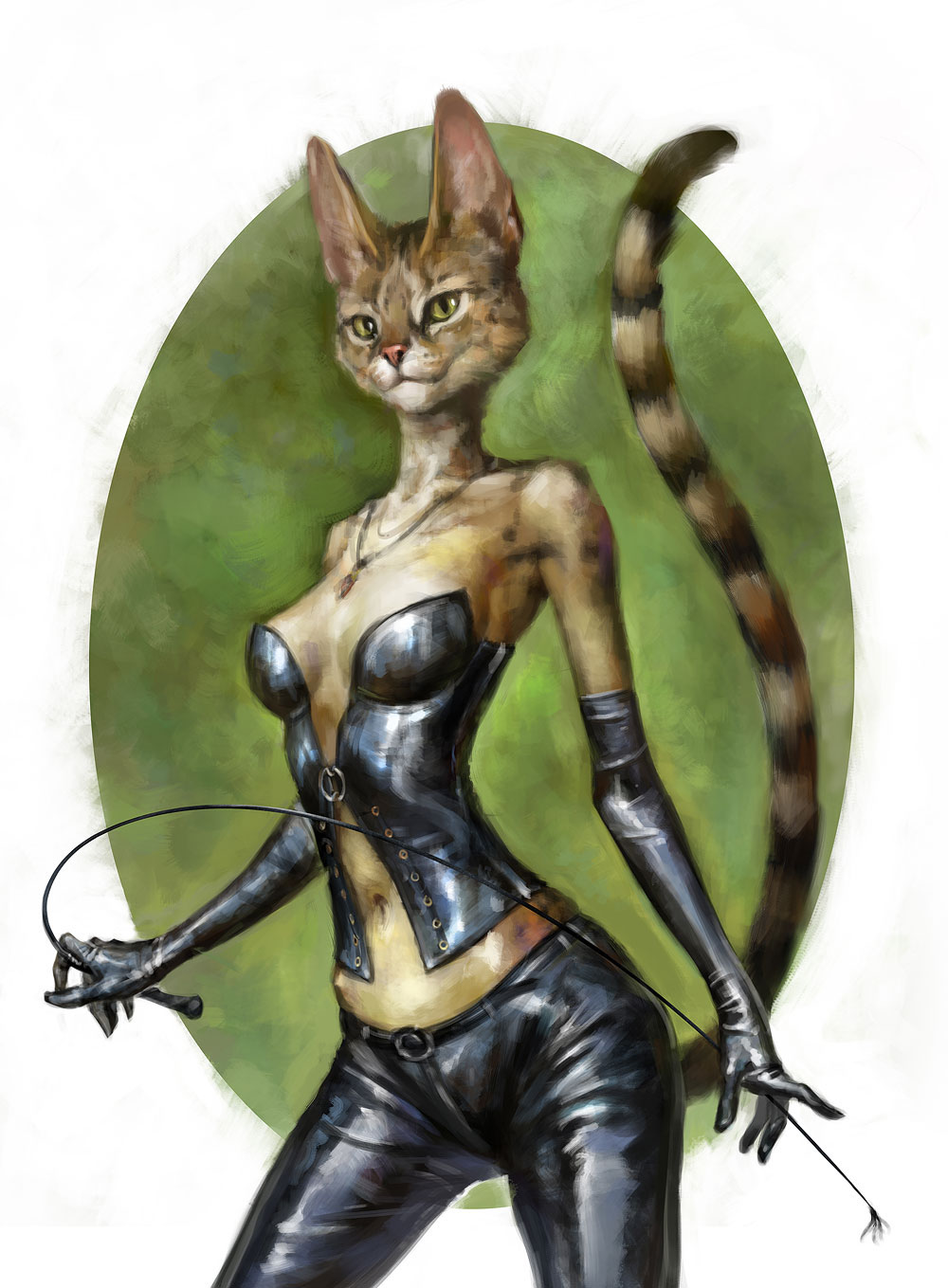 Cat paint Fur feline anthro catwoman latex leather realistic whiskers sexy