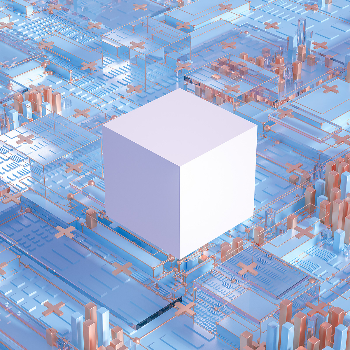 3D ILLUSTRATION  background abstraction Technology FUTURISM detail metropolis city statistics