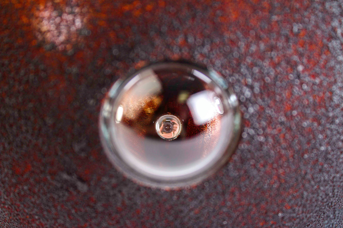 glass desire red art blow ceramic secret sphere