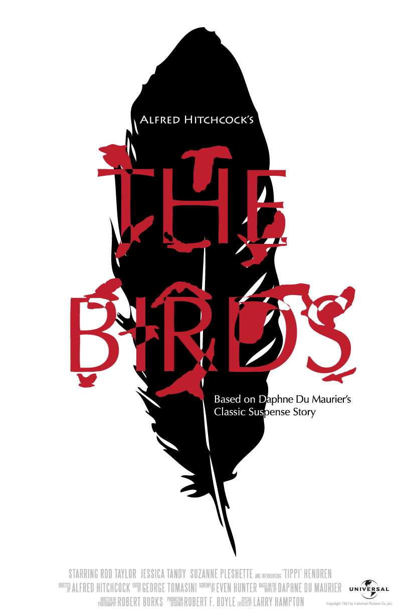 alfred hitchcock  the birds  vertigo movie poster
