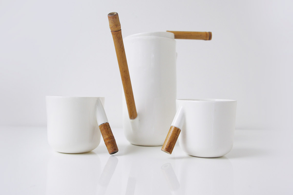 ceramic porcelain White set Coffee dripper drip filter drinking Coffee Culture tableware cup pot bamboo design
