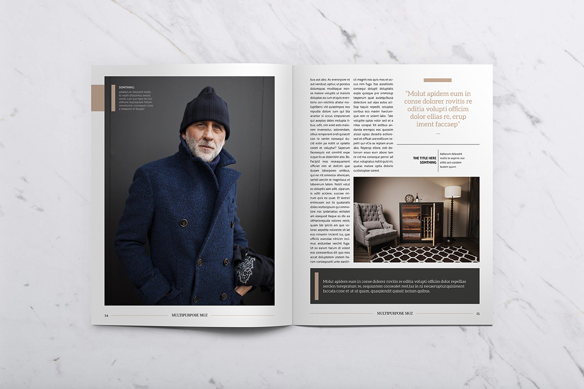 magazine InDesign template design print digital paper editorial pdf modern Layout issuu luuqas a4 free