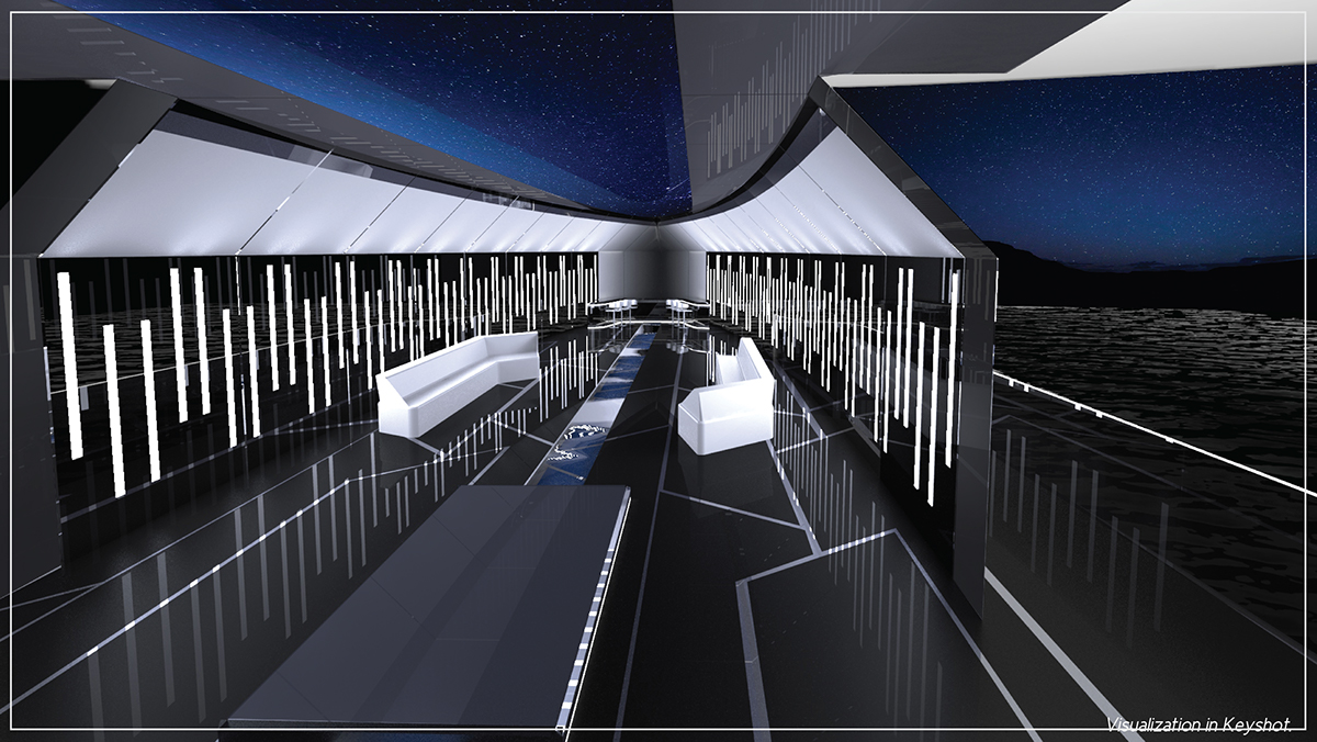 yacht Interior design Palmer Johnson industrial 3D