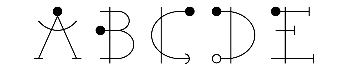 typography   alphabet miro graphicdesign type grid symbol typedesign design Bu