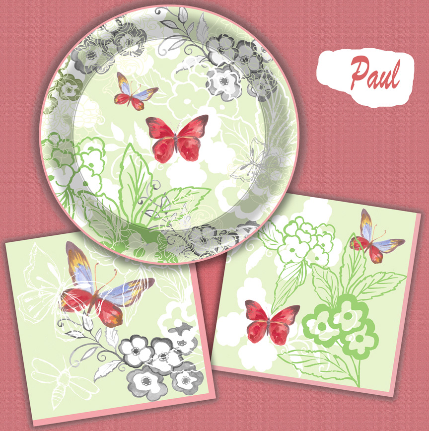 paper plates paper products plates napkins decorative design art square plates birds contemporary design decorative art tabletop partyware dinnerware dessert pletes tableware