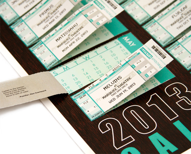 interactive design Poster Design Marquee theatre calendar music quotes season tickets