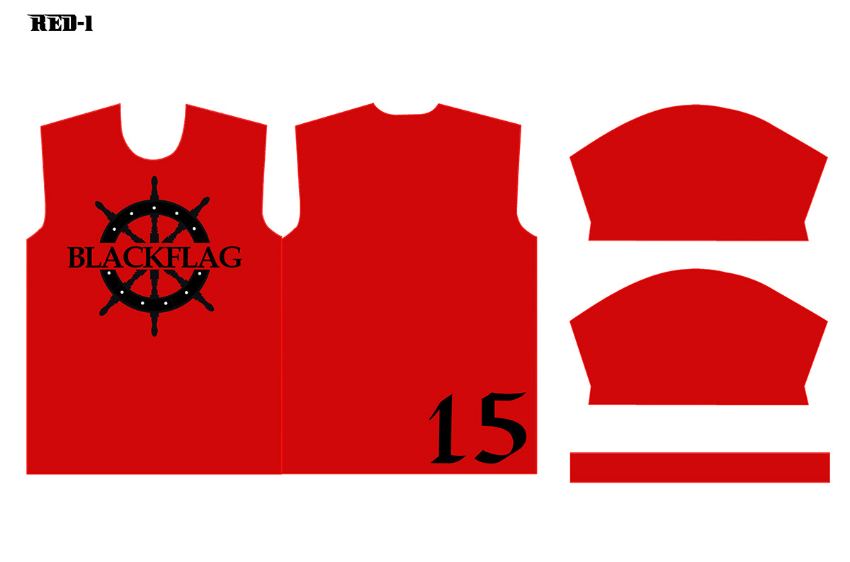 jersey ultimate frisbee blackflag full sublimation sports attire