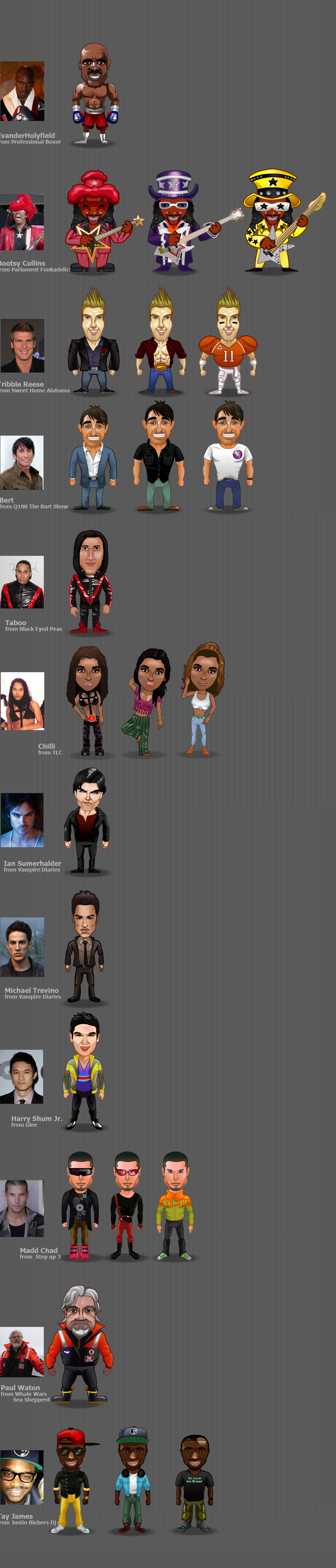 face the fans william William Moritz will moritz characters game  design avatars icons 3D Maya rendering lighting celeb