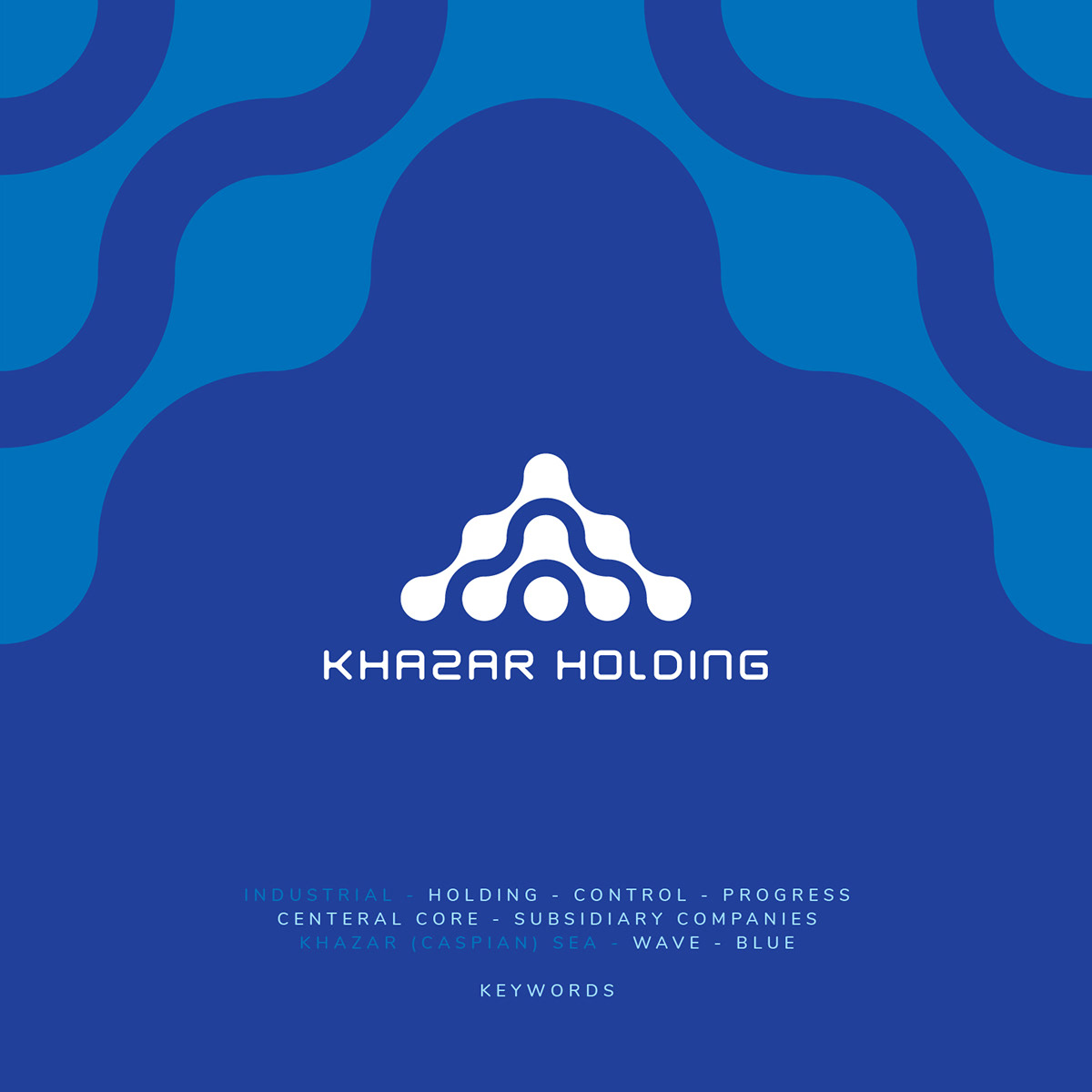 blue holding khazar logo Mockup wave