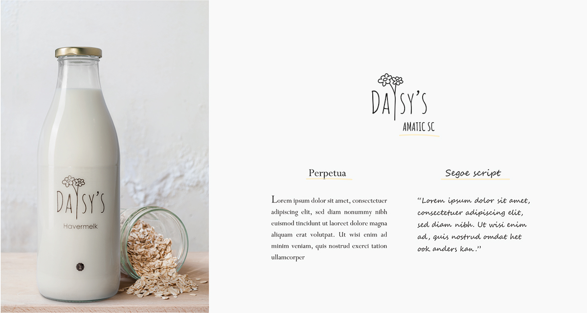 milk package glass campaign branding  daisy Advertising  bottle oatmilk graphic design 
