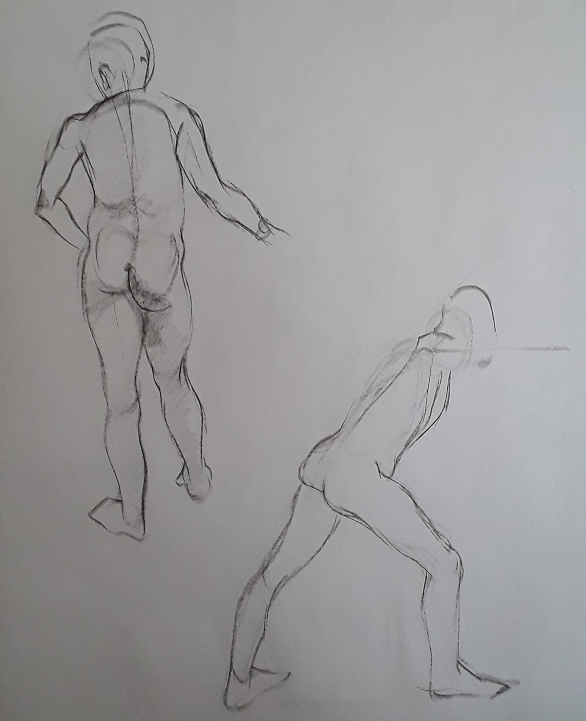 charcoal gesture Drawing  Figure Drawing