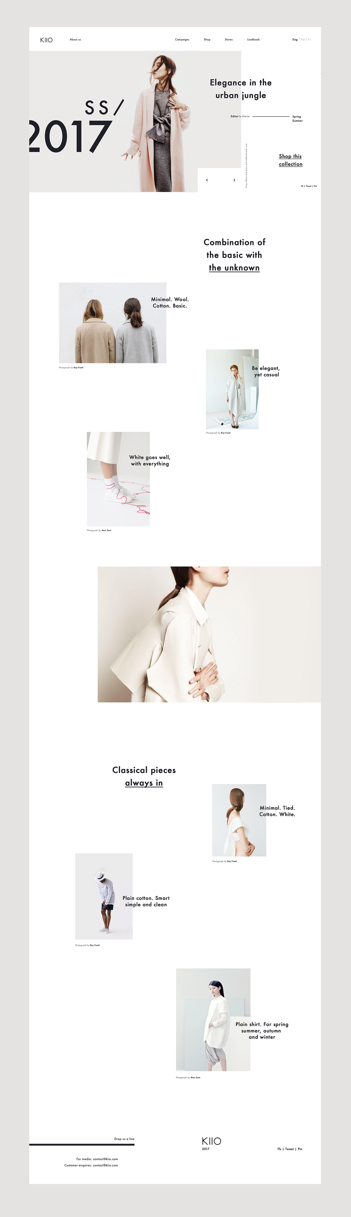 Ecommerce Website Web Design  interaction UI ux Fashion  typography   landing landing page