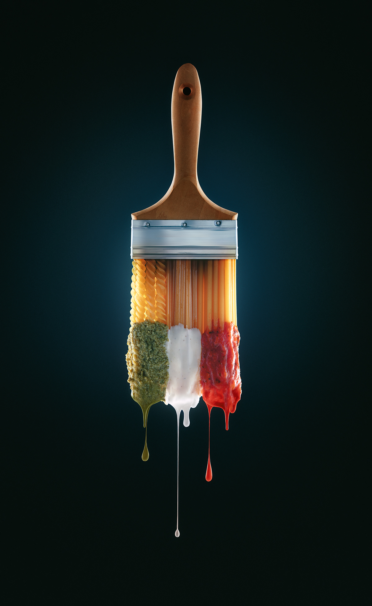 colorfull Creative Photography flag Food  Italy Pasta