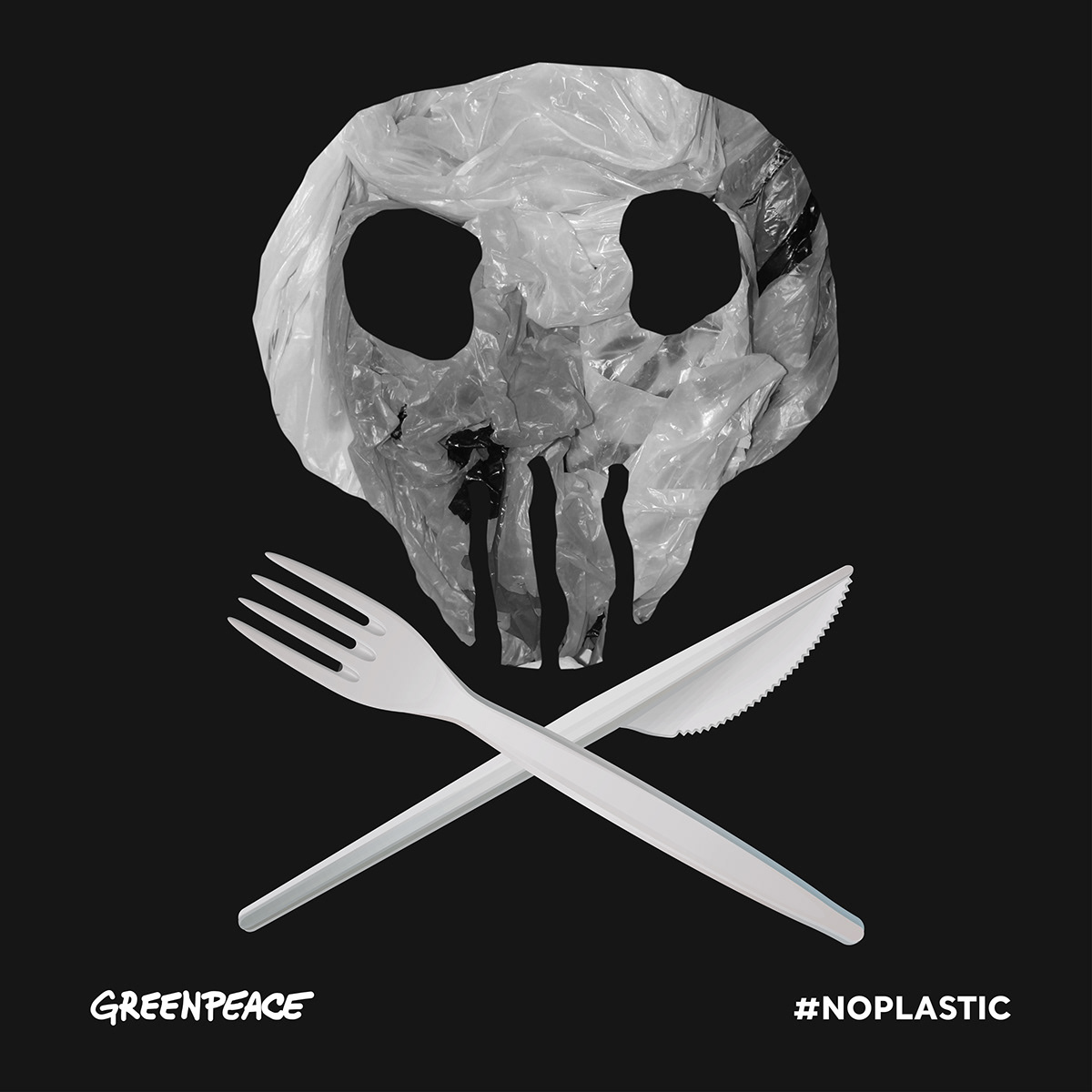 Greenpeace noplastic plastic Poster Design Whale penguin fish typography   poster adobeawards