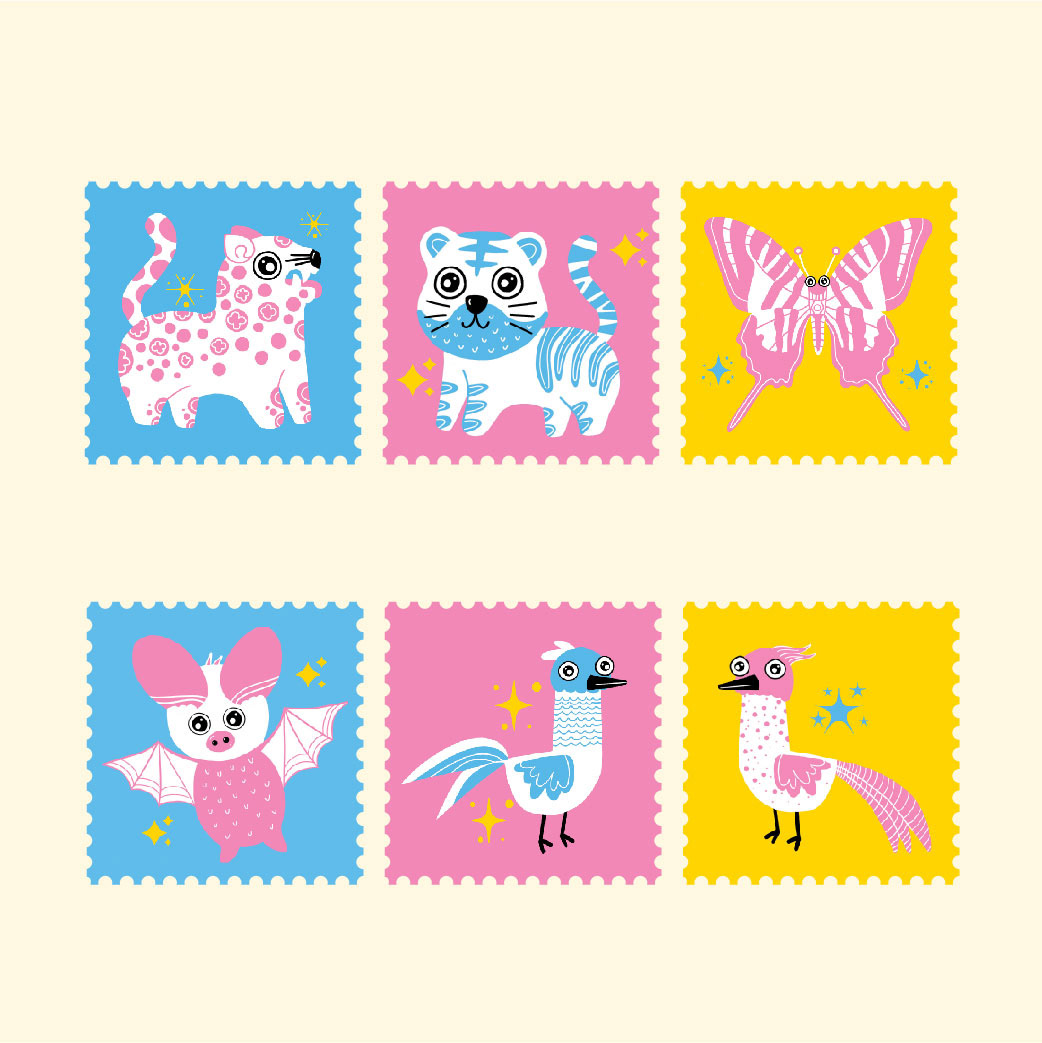 animals calendar 2023 calendar design Calender design designer Illustrator stamp